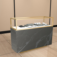 Vitrine de comptoir en verre pour bijoux, présentoirs en métal pour magasin, vitrine de présentation de bijoux
