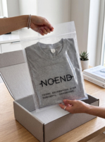 Sacs à fermeture éclair en PE transparent personnalisés avec poignées, sacs d'emballage refermables pour vêtements, pour les marques de vêtements