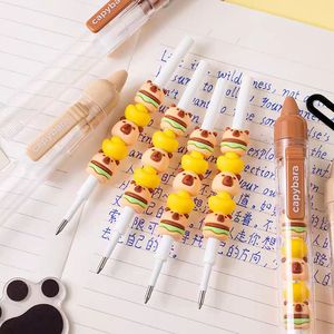 Set di 2 Penne Cancellabili a Forma di Capibara, Penne Gel Cartoon Kawaii, Cancelleria Coreana, Forniture per Scuola e Ufficio, Regalo per Bambini - Product Image 5
