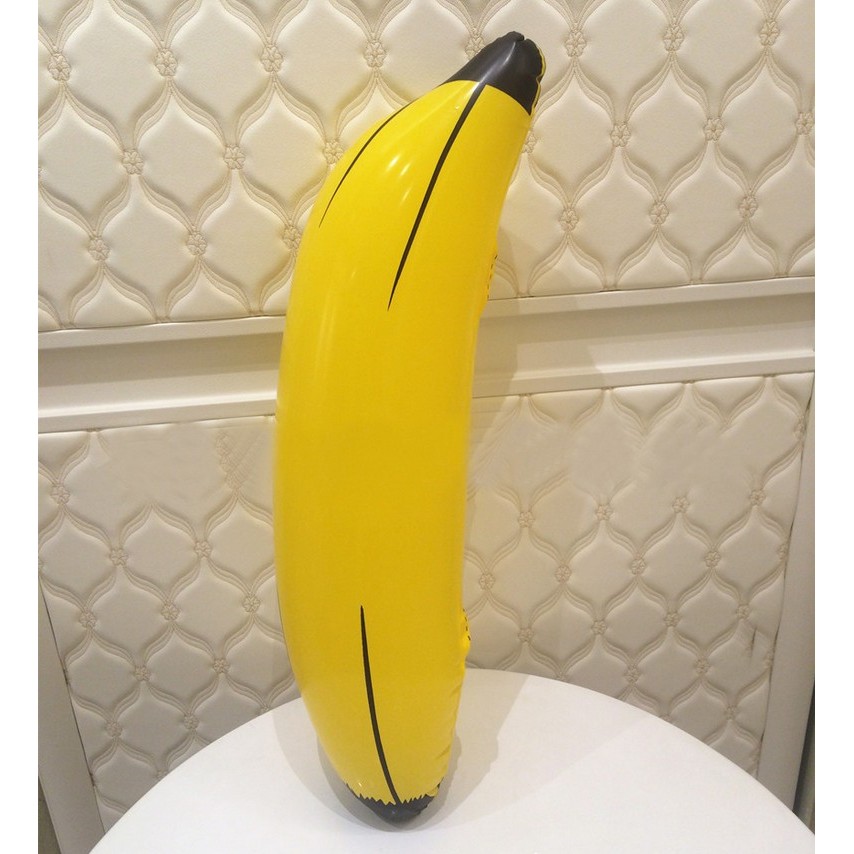 0.65 meters. Small banana (with black lines).