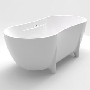 Baignoire autoportante en acrylique pour usage extérieur en hôtel, design minimaliste, écologique, installation facile, nettoyage facile, forme ovale/ronde, 1700x800x630mm - Product Image 2