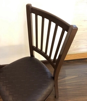 Cadre en aluminium de qualité commerciale de style européen imprimé en bois siège en PU location d'événement chaise de banquet de meubles d'intérieur