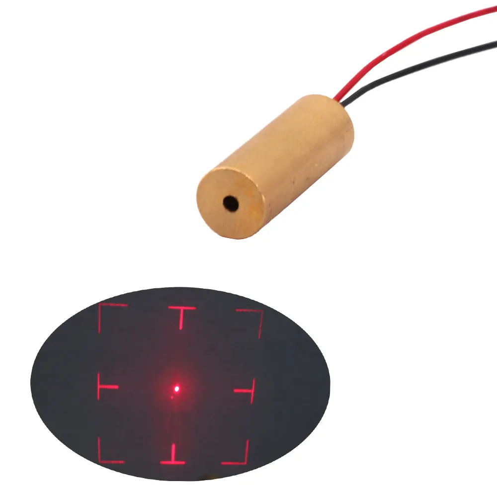 Высококачественный красный лазерный модуль 10 МВт 650 нм красная точка/линия DOE линии квадратный лазерный модуль с узором в сетке красный лазерный модуль Дифракционная оптика