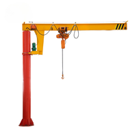 Grue à flèche fixée au sol 0,5T-5T avec long bras de portée et rotation fluide pour levage industriel