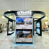 Stand d'exposition haut de gamme Izexpo, design accrocheur et innovant, modulaire et réutilisable, 20x20 pieds, pour GlassBuild America