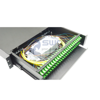 Panneau de brassage optique 48 ports 2U ODF à montage en rack coulissant, 48 ports SC/APC Simplex