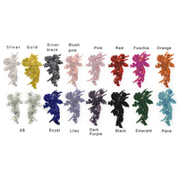 Prix de gros Applique 3D à coudre en fleur, strass et cristal, à dos plat, pour corsage, ceinture, épaule, robes de soirée et de bal, Anniversaire 16