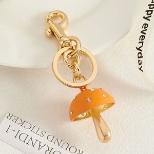 High Quality Mushroom Metal Keychain Cute Pendant <b>Bag</b> Creative Pendant Suitable for Girls Car Metal Keychain - Product Image 6