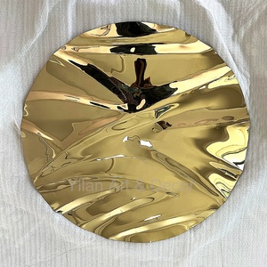Moderne Lichte Luxe Stijlvolle Huisdecoratie Handgemaakte Metalen Wandkunst Sculptuur Chroom Goud 3d Muur Hangende Kunst Hotel Lobby - Product Image 5