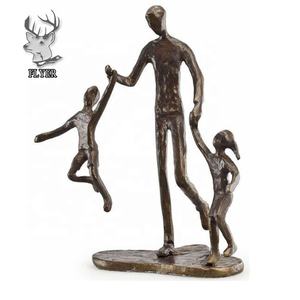 Ottone bronzo <span class=keywords><strong>padre</strong></span> <span class=keywords><strong>di</strong></span> <span class=keywords><strong>famiglia</strong></span> e la madre dei bambini statua in scultura per la decorazione esterna - Product Image 1