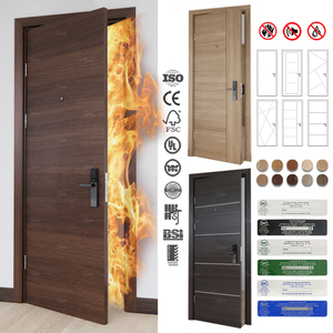 Porte Coup-Feu en Bois Listée U-<span class=keywords><strong>L</strong></span>/BS-EN/AS, Fourniture Usine, Sur Mesure, Porte Résistante au Feu en Bois, Porte Coupe-Feu pour Hôtel - Product Image 1