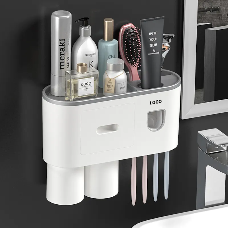 Bathroom set accessories design plastic new multifunctional fashion simple toothbrush holder type