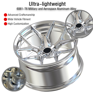 عجلات سباق فاخرة من الألومنيوم المطروق مقاس 20×12 و20×10 و5×130 و22 و17 بوصة لسيارات بورش، مصنوعة من سبائك 6061، مقاس 18 و19 و22×12 بوصة، تصميم مقعر مخصص - Product Image 2