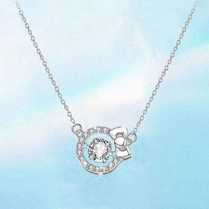Collana con ciondolo a forma di fiocco per donna, gioielli alla moda in stile giapponese e coreano - Product Image 5