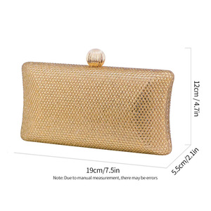 Shiny Diamonds Handbag for Women Dress <b>Wedding</b> Lady Elegant Portable Purse New Silver Evening <b>Clutch</b> Bag - Product Image 6