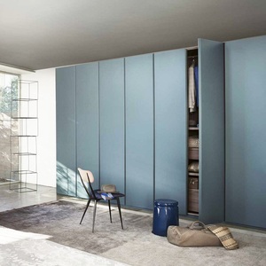 Ace Diseño personalizado Azul <span class=keywords><strong>Blanco</strong></span> Mate Lacado Almacenamiento Puerta corredera <span class=keywords><strong>Armario</strong></span> con panel de puerta azul <span class=keywords><strong>Armario</strong></span> de madera - Product Image 6