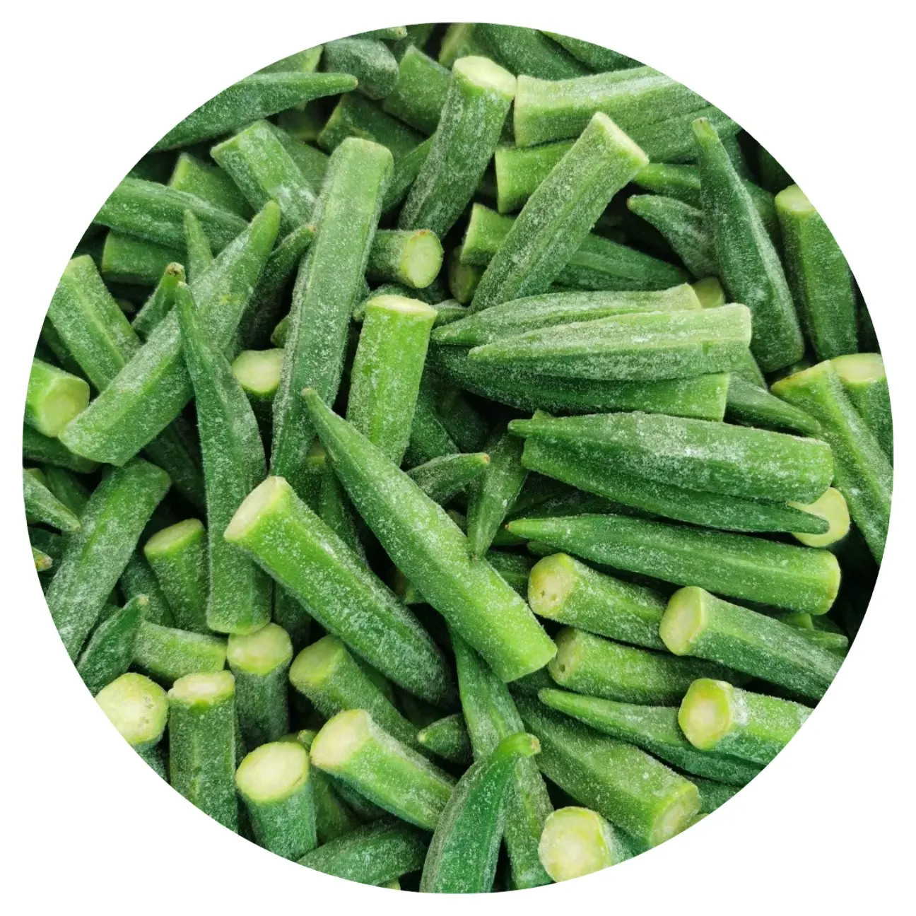 Fornecimento chinês melhor qualidade bom preço Iqf congelados vegetais inteiros quiabo gumbo