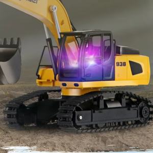 SJY-13510 1/24 Vehículo de Ingeniería RC de Aleación para Niños, Juguete de Excavadora de Simulación, Bulldozer Eléctrico, Modelo de Coche RC 2.4G de 9 Canales - Product Image 5