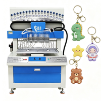 Machine de fabrication de porte-clés en silicone 18 couleurs, machine de distribution de PVC pour la création de sous-verres, de pochettes et de coques de téléphone