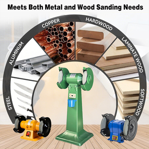 Rectificadora Vertical <span class=keywords><strong>de</strong></span> <span class=keywords><strong>Pedestal</strong></span> <span class=keywords><strong>de</strong></span> Doble Rueda Julante M3025 con Certificación CE, 1500W, 380V - Product Image 6