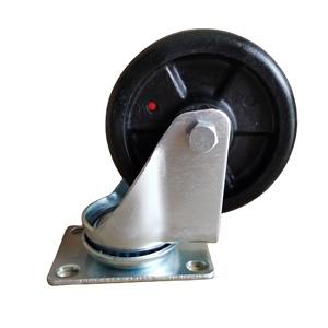 Roulettes de chariot de four à haute température SUS304 75/100/125mm roulettes de plaque pivotantes en nylon 304 en acier inoxydable pour fours de cuisson - Product Image 1