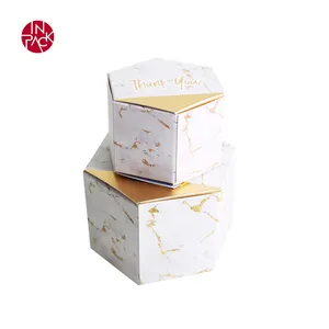 Üreticileri toptan altıgen silindir şeker hediye iyilik ambalaj kutusu yüksek dereceli zarif düğün çikolata şeker kutusu özel