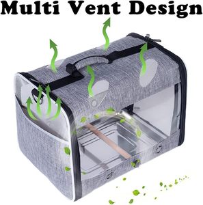 Bolsa de Transporte con Cierre para Loros, Lagartos Pequeños y Mascotas Pequeñas, Transparente, Portátil, para Paseos al Aire Libre - Product Image 2