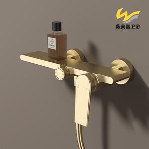 Vimijia Cross-border Exclusive All-Copper Two-Stage Wall-Mounted Top Spray Rose Gold <b>Bath</b> & <b>Shower</b> <b>Faucet</b> Set - Product Image 4