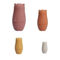 Ensemble de poupées gigognes russes en silicone, jouet à empiler à 4 niveaux, décoration d'intérieur