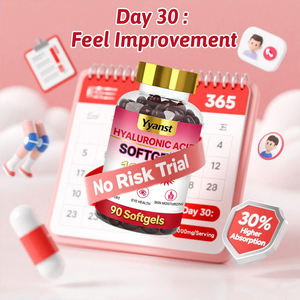 Cápsulas de Ácido Hialurónico de Liberación Rápida, Sin Azúcar, Hidratantes para la Piel, Vitaminas para Apoyar la Salud de las Articulaciones y los Ojos, GMP/HACCP, OEM/ODM - Product Image 3