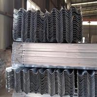 Barandilla de Acero Galvanizado de Alta Velocidad Anticolisión, Barandilla de Metal Corrugado con Perfil en W