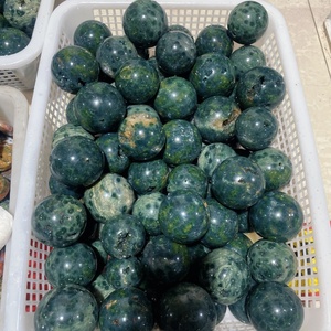 Esfera de <span class=keywords><strong>Jaspe</strong></span> Oceánico Verde Natural al por Mayor, Geoda de Cristal Curativo, Bola de Cuarzo para Decoración - Product Image 2