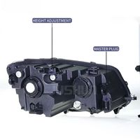 Ensemble de phares pour Volkswagen modèles 2011-2015 Touran, feux de jour à LED modifiés, lentilles de phares à œil d'ange, lampes au xénon