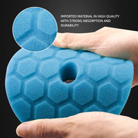 Tampon de polissage en mousse bleue SPTA pour plateau de support de 5 pouces, tampon de polissage à coupe moyenne pour polisseuses rotatives et DA, et perceuses