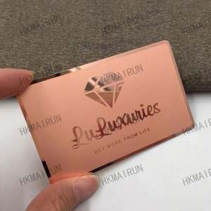 Nuevo Producto: Tarjeta de Visita Personalizable de Metal Esmerilado en Oro Rosa - Product Image 6