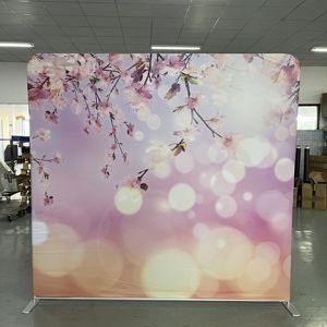 Kích Thước Tùy Chỉnh Kim Loại Và Acrylic Gối Bìa Backdrop Đứng Với Căng Thẳng Vải Backdrop Cho Hiển Thị Đứng - Product Image 5