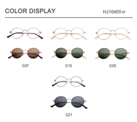 Lunettes de soleil rondes rétro personnalisées pour hommes Lunettes solaires en métal Lunettes de soleil légères à la mode pour femmes