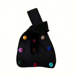 Women's Mobile Phone With Hairball Customized Crossbody Knitted Handbag Shopping Shoulder Bag - Product Image 1