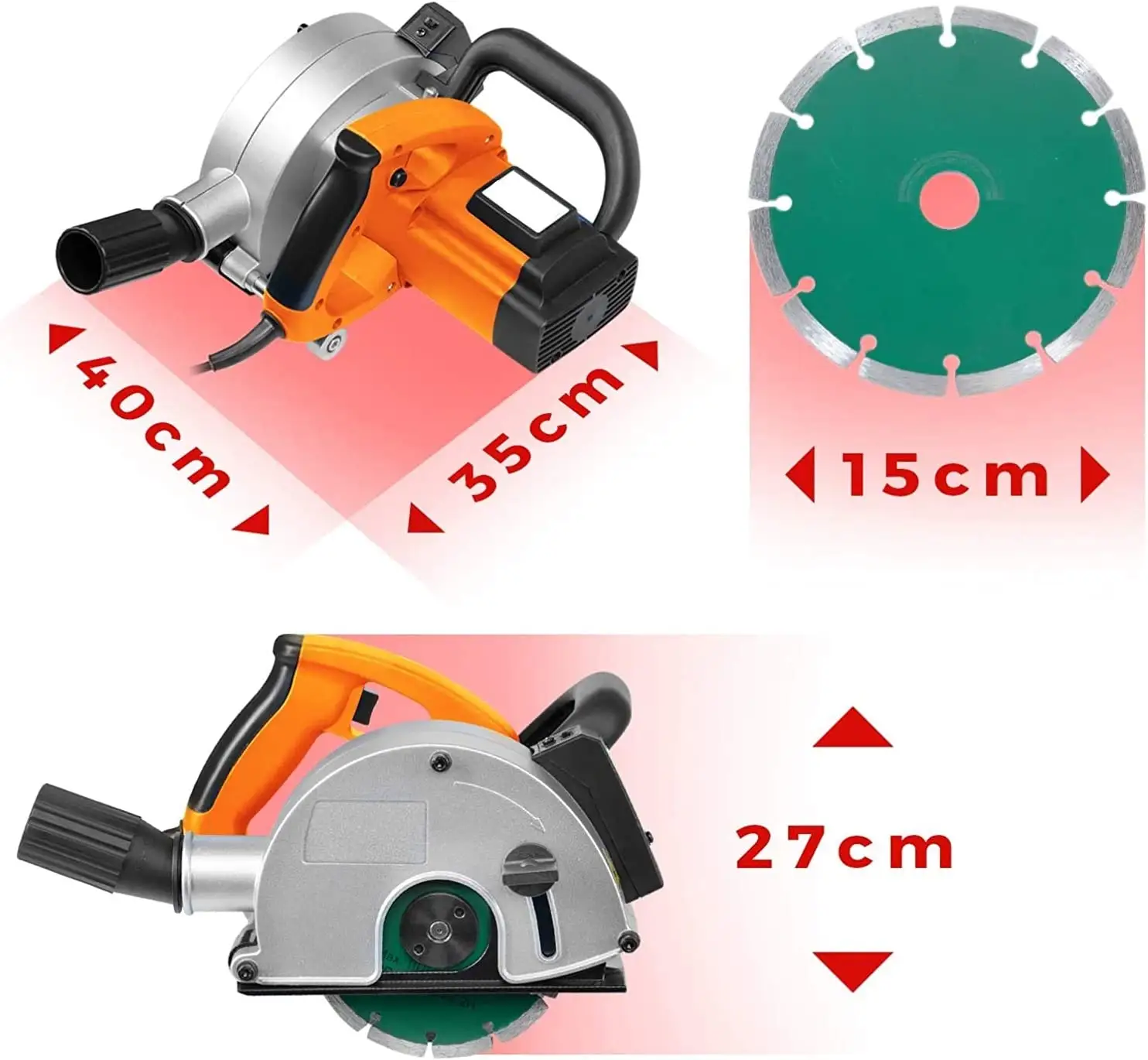 220v 150mm Wheel Adapter Disc Grinder Electric Concrete Wall Chaser Plumbing Cutting Machine Stand Cutter Chasing With Water