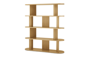 Estante de exhibición de biblioteca de madera maciza nórdica contra la pared sala de estar piso de oficina estante de artículos diseño personalización estanterías abiertas - Product Image 4
