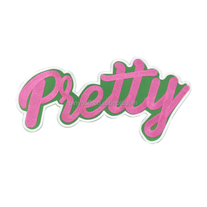 Sắt Trên Sorority Các Bản Vá Lỗi Tùy Chỉnh Cô Gái Xinh Đẹp Delta Lá Chắn Màu Đỏ Và Trắng Thêu Biểu Tượng Các Bản Vá Lỗi Cho Quần Áo - Product Image 4