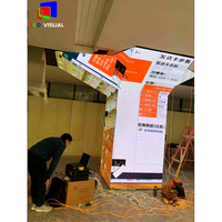 Écran LED flexible sur mesure avec animation, forme créative, courbé, haute résolution, mur vidéo commercial intérieur