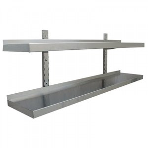 Étagère murale en acier inoxydable, étagère flottante, kit de rangement mural modulaire - Product Image 3