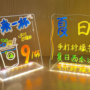 Pantalla Fluorescente, <span class=keywords><strong>Pizarra</strong></span> Electrónica, Tablero de Escritura Luminoso, Pantalla LED para Publicidad en Puestos, IP65, Aleación de Aluminio, Bajo Consumo - Product Image 1