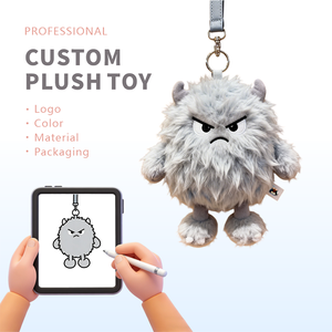 Fabricant en gros de porte-clés en peluche monstre personnalisés de haute qualité, pendentifs animaux en peluche sur mesure - Product Image 1