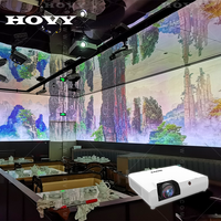 Projecteur laser interactif immersif pour divers scénarios, projection intérieure avec Wi-Fi intégré et 3D pour restaurant, salle de banquet