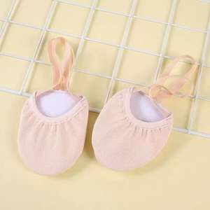 รองเท้าบัลเลต์แบบครึ่งพื้นสีน้ำตาล รองเท้าสำหรับยิมนาสติกลีลา รองเท้าผ้าใบสำหรับผู้หญิงและผู้ชาย รองเท้าเต้นรำแบบสวมสำหรับการเต้นร่วมสมัย - Product Image 3