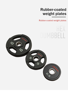 Disque de poids <span class=keywords><strong>en</strong></span> <span class=keywords><strong>fonte</strong></span> revêtu de caoutchouc Tri Grip For Style <span class=keywords><strong>pour</strong></span> CPU, <span class=keywords><strong>insert</strong></span> de 50 mm, portable, <span class=keywords><strong>pour</strong></span> haltères de salle de sport commerciale - Product Image 2