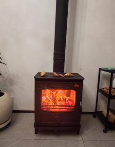 Chimenea de Leña de Hierro Fundido GR910, Chimenea Interior para Villa con Combustión Limpia, Convección de Calor por Radiación Térmica - Product Image 6