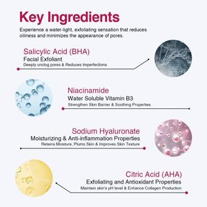 Organic Natural Reduces Pores Facial Exfoliant Hydrating Pore Refining Salicylic Acid <b>Skin</b> Toner for All <b>Skin</b> Type - Product Image 3